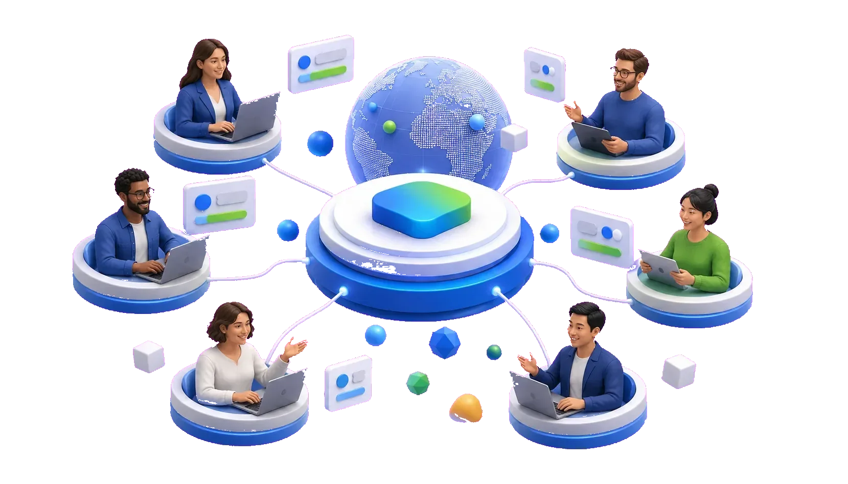 Experts collaborating on enterprise projects at scale